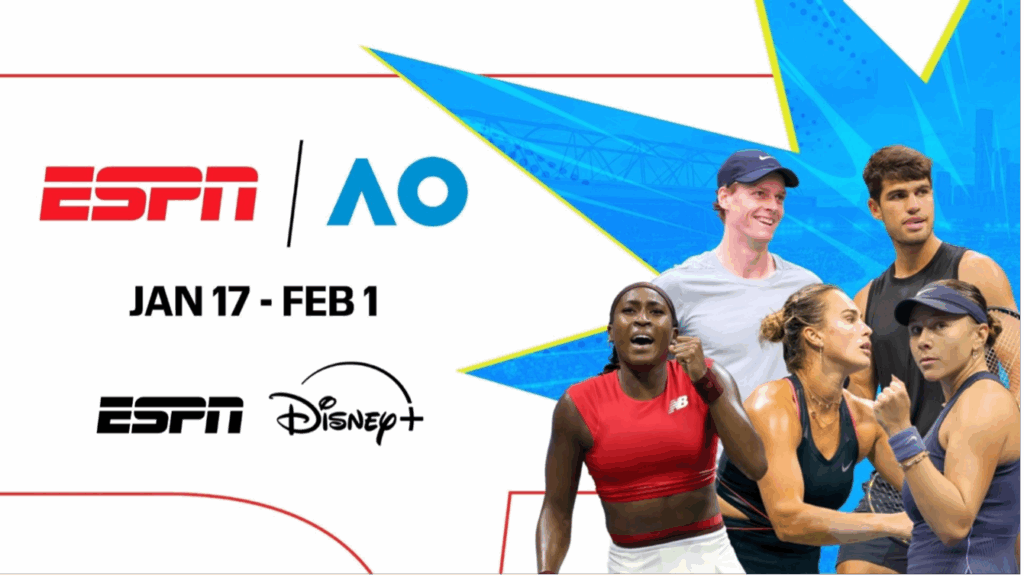 ESPN presents comprehensive coverage of the 2026 Australian Open across the Caribbean
