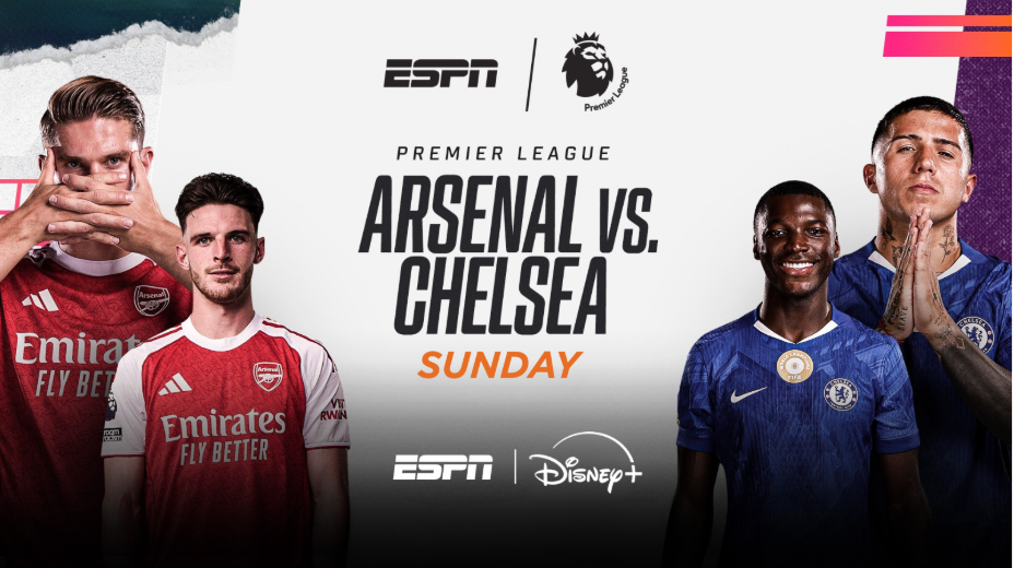 Arsenal hosts Chelsea on Sunday, March 1, 2026, at 11:30 a.m. ET on ESPN2 and ESPN on Disney+, headlining Premier League Matchday 28 coverage across ESPN platforms in the Caribbean.
